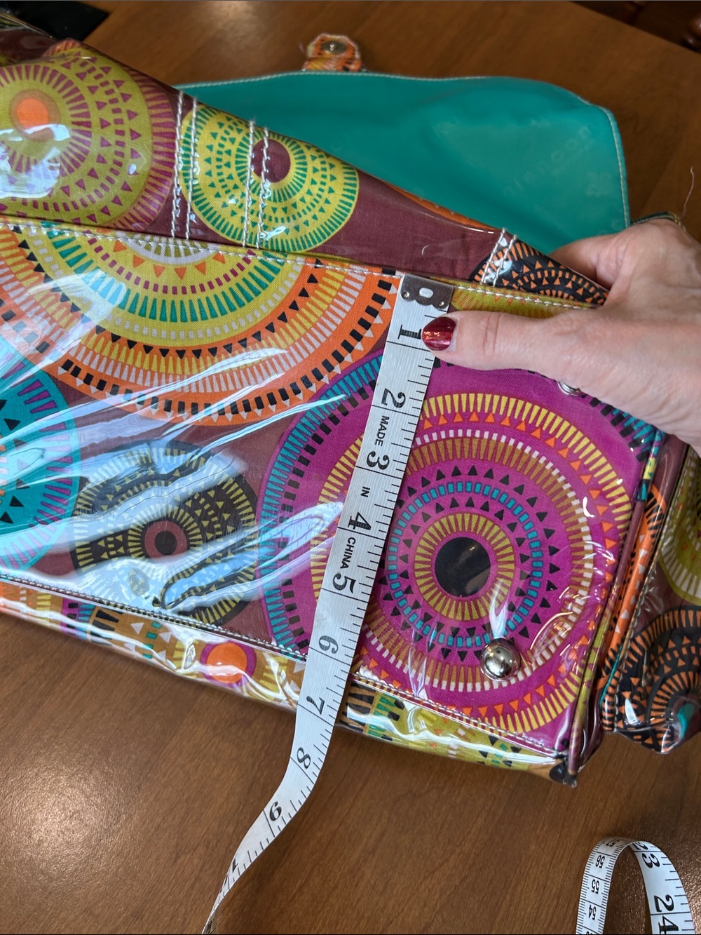 Kalemcom New Orleans Colorful Circle Print Diaper Bag with pouch - Multicolor - Picture 13 of 14